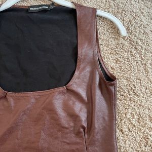 PrettyLittleThing leather tank